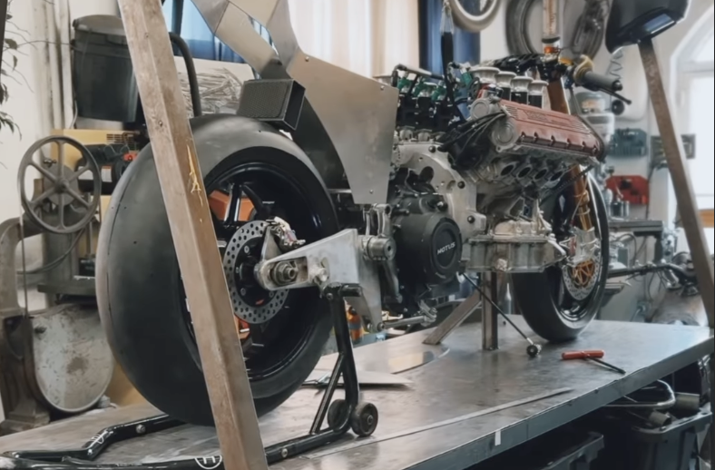 Maxwell Hazan's Ferrari-engined bike